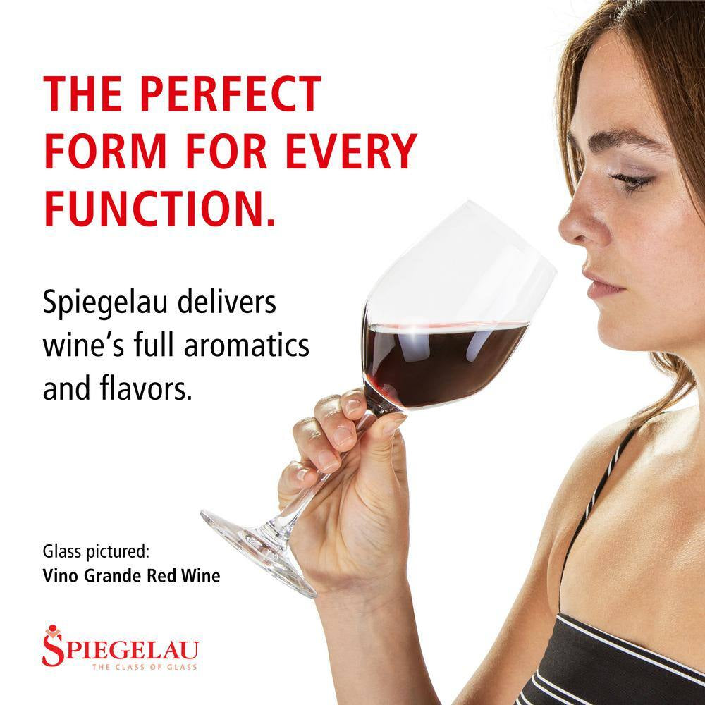 25 Oz. Burgundy Wine Glasses European-Made Lead-Free Crystal, Classic Stemmed, Dishwasher Safe, Gift Set (Set of 4)