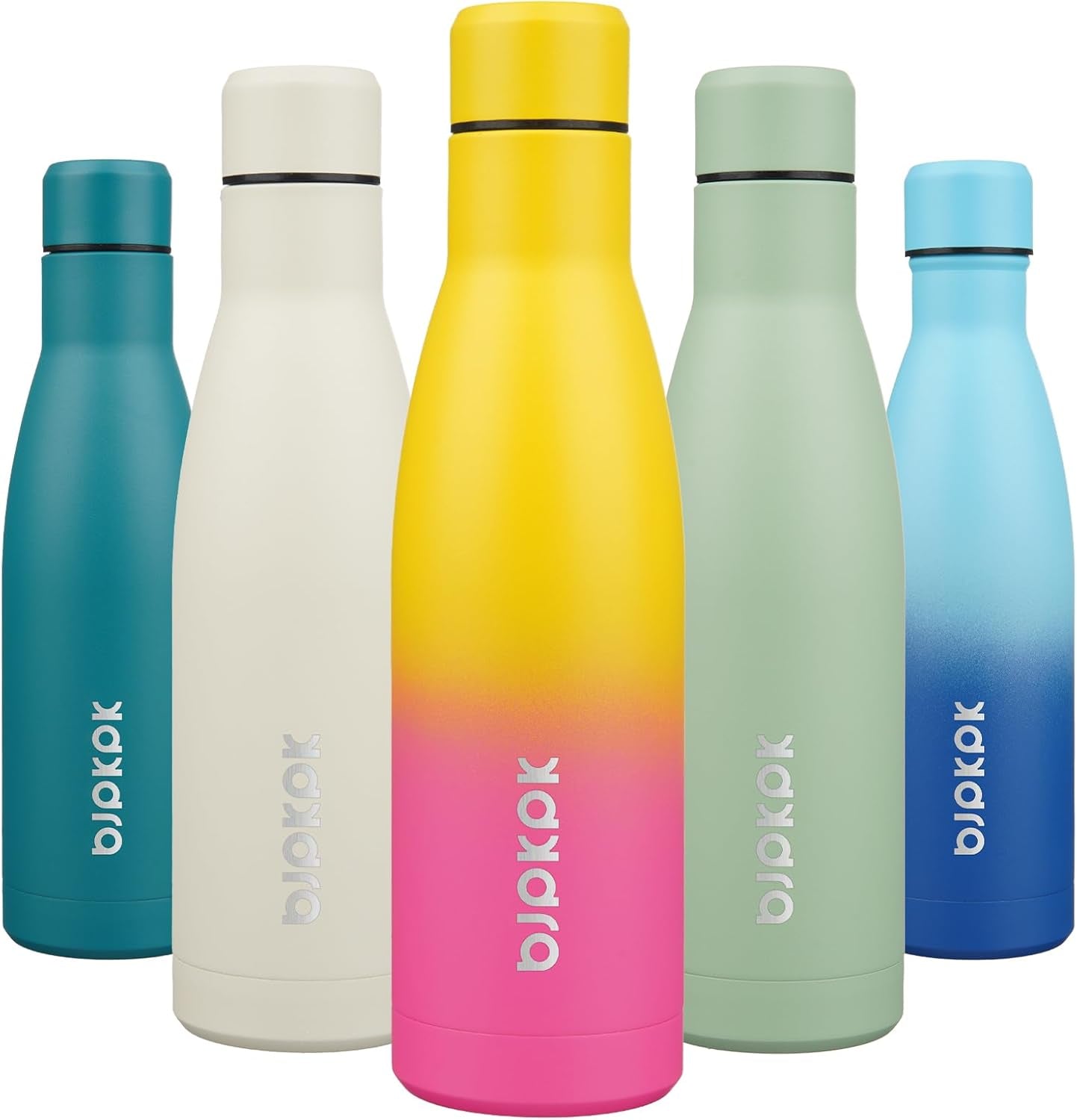 17Oz Insulated Stainless Steel Water Bottles,Sports Water Bottles Keep Cold for 24 Hours and Hot for 12 Hours,Bpa Free for Travel,Goldenrod