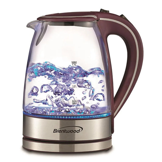 Tempered Glass Tea Kettles, 1.7-Liter, Purple