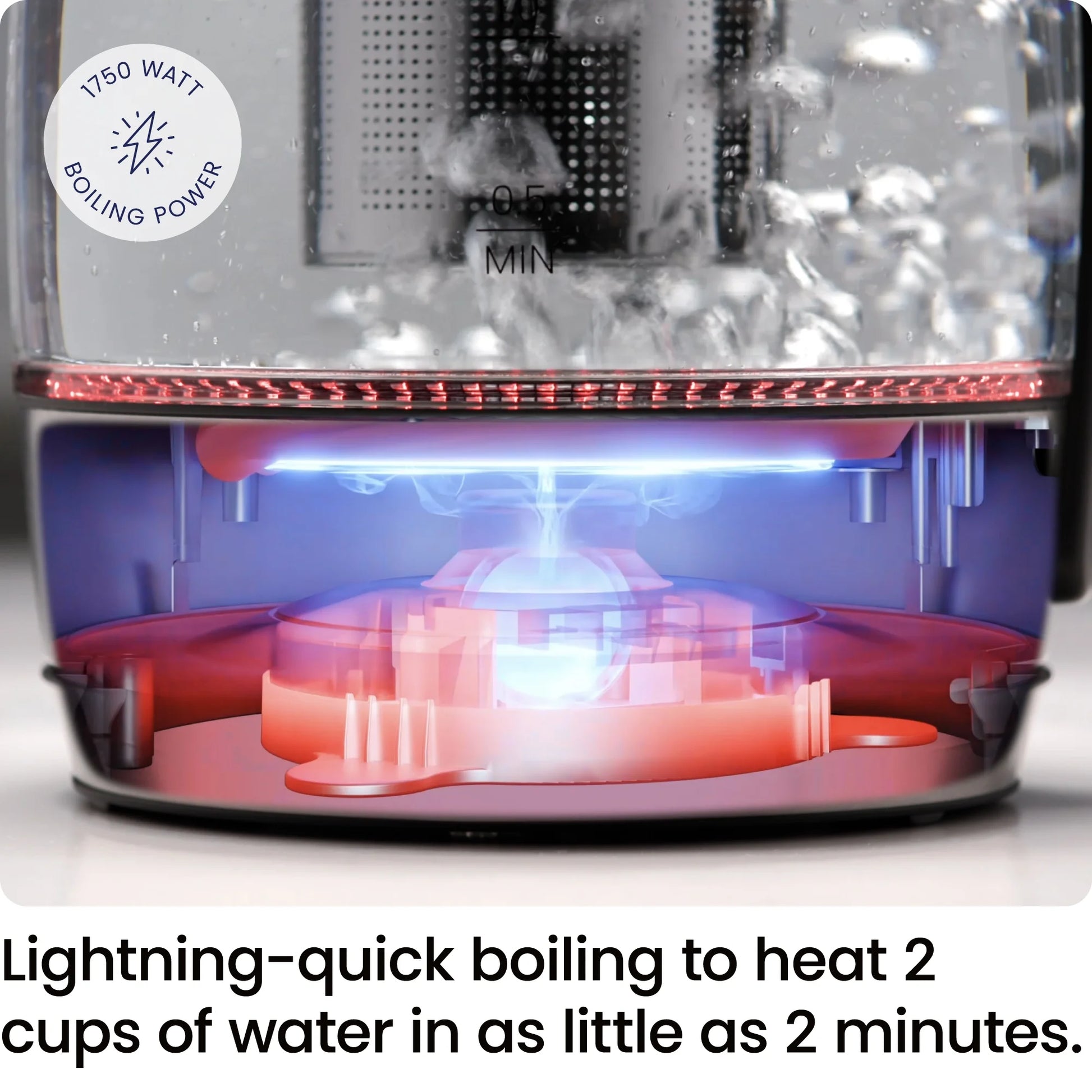 Lightning 1.8L Custom-Temp Electric Kettle, 1750W with Tea Infuser - Stainless Steel