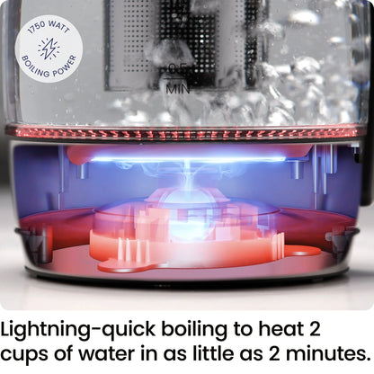 Lightning 1.8L Custom-Temp Electric Kettle, 1750W with Tea Infuser - Stainless Steel