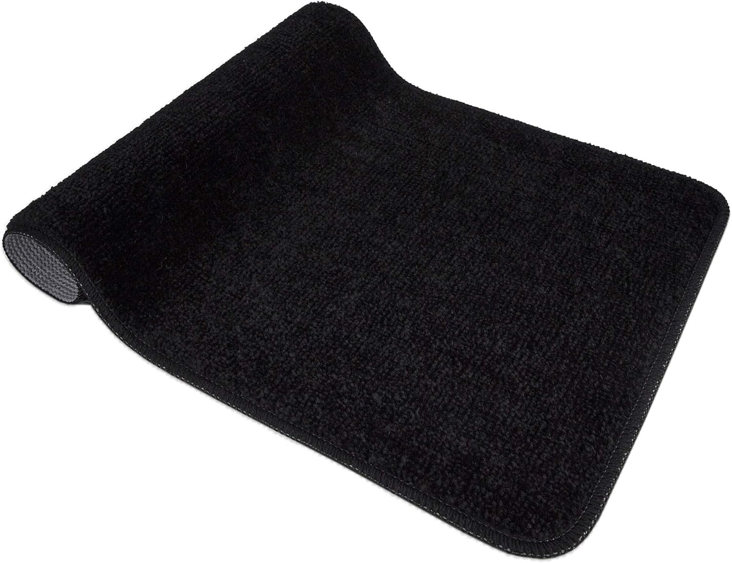 Machine Washable Seashell Design Non-Slip Rubberback 3PCS Bath Rug Set for Bathroom, 3 Piece - 18" X 30"/18" X 19"/18" X 18", Black