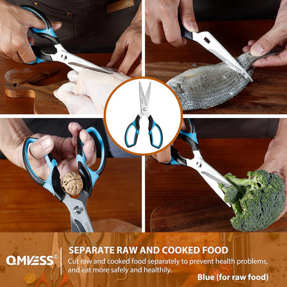 Tbrand Ultra Sharp Kitchen Shears Heavy Duty Multi Purpose Scissors Kitchen Accessories 2-Pack for Chicken,Poultry,Fish,Meat,Vegetables