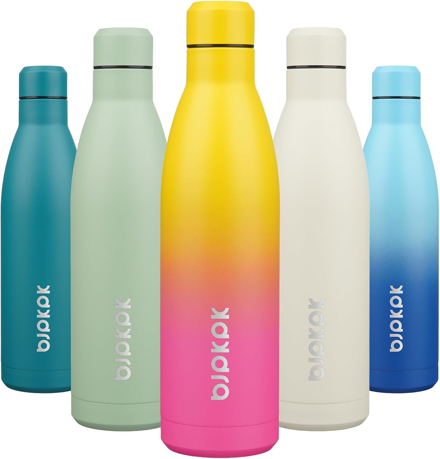 17Oz Insulated Stainless Steel Water Bottles,Sports Water Bottles Keep Cold for 24 Hours and Hot for 12 Hours,Bpa Free for Travel,Goldenrod
