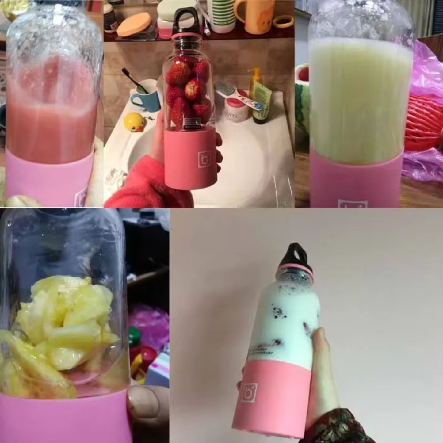 High Quality Juicer Portable Smoothie Blender Cup Mini Blenders USB Wireless Press Charging Manual Juicers Cup