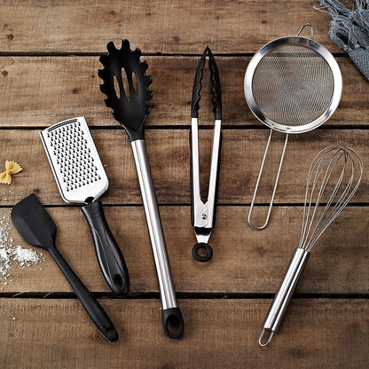 , 42Pc Kitchen Utensil Set, Nylon & Stainless Steel, Cooking & Baking Set, Black
