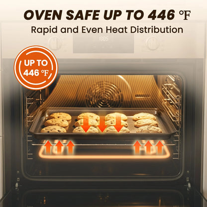 Bakeware Set, 22 Pcs Carbon Steel Non-Stick Baking Pan Set, Baking Sheet for Kitchen, Muffin Pan & Cookie Sheet & Cake Pan, Oven Safe up to 446℉