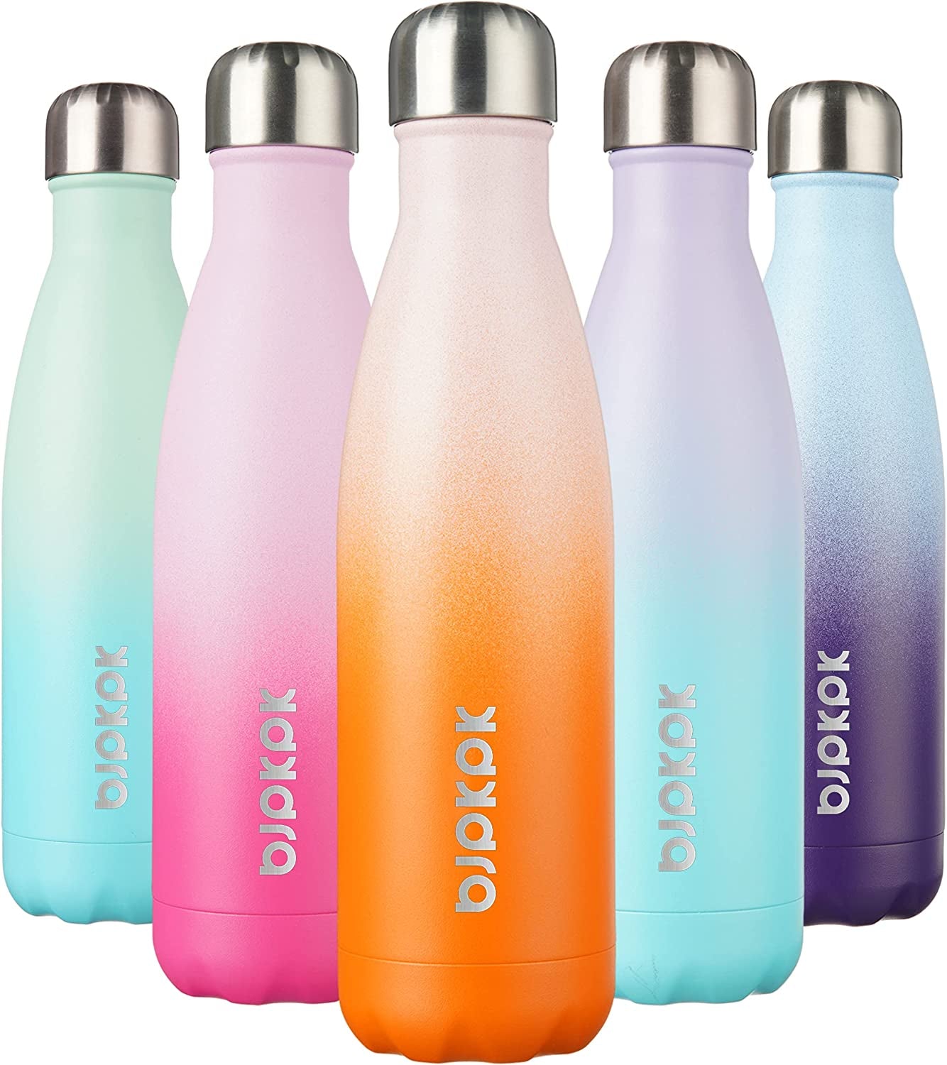 17Oz Insulated Stainless Steel Water Bottles,Sports Water Bottles Keep Cold for 24 Hours and Hot for 12 Hours,Bpa Free for Travel,Brick Red