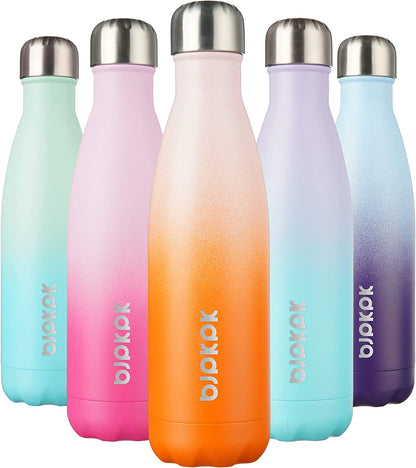 17Oz Insulated Stainless Steel Water Bottles,Sports Water Bottles Keep Cold for 24 Hours and Hot for 12 Hours,Bpa Free for Travel,Goldenrod