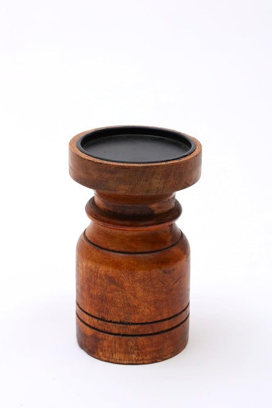 Mango Wood Candle Holder Dining Decor